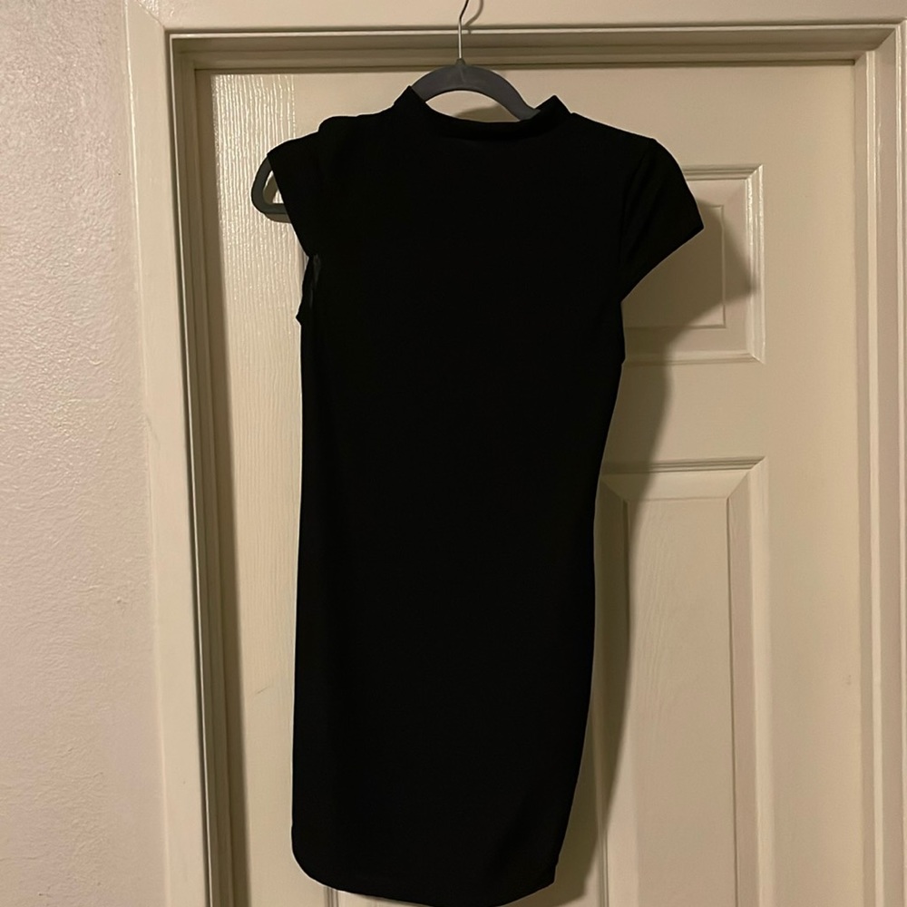 Black Ribbed Bodycon Mini Dress